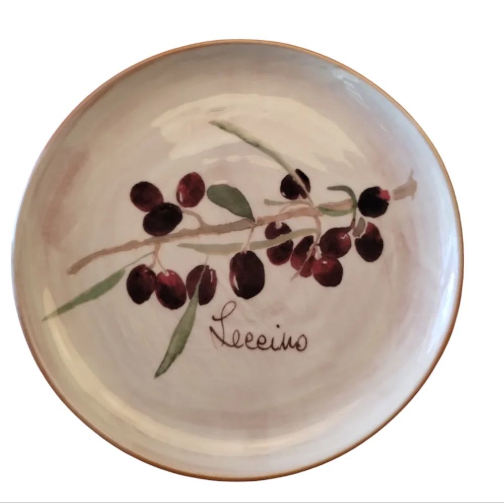Crate&Barrel Plates Appetizer Olive Made in Italy 7